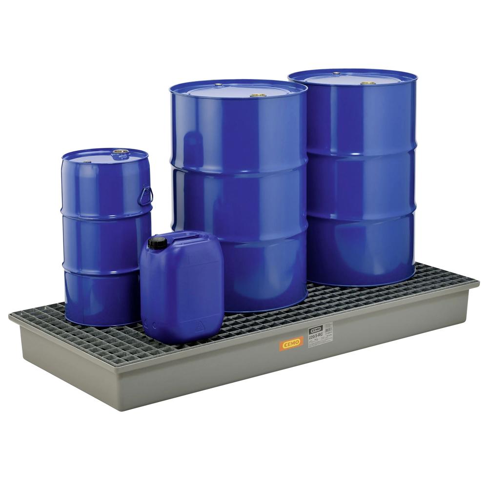 Opsamlingsbakke for 3 tromler á 205ltr
