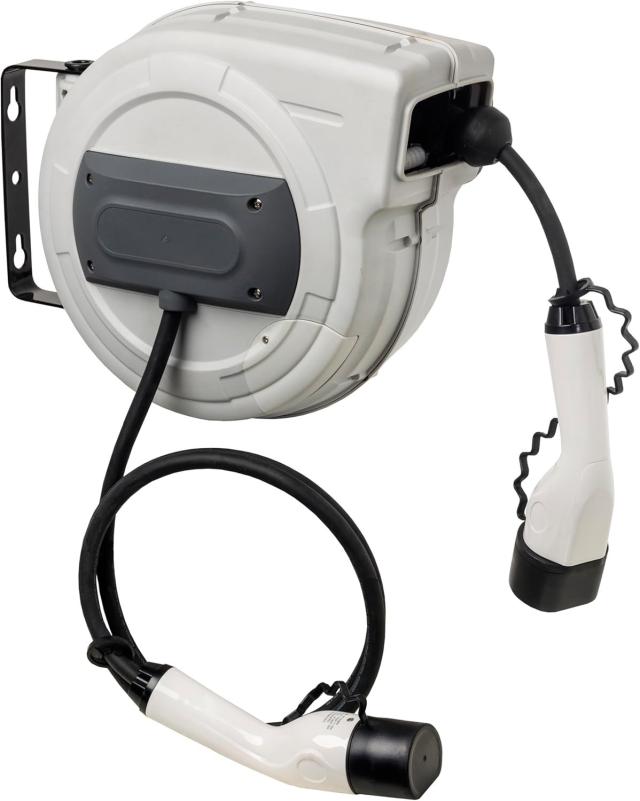 Kabelopruller til elbil 11 kw, 8+2 mtr. kabel, Type-2 stik